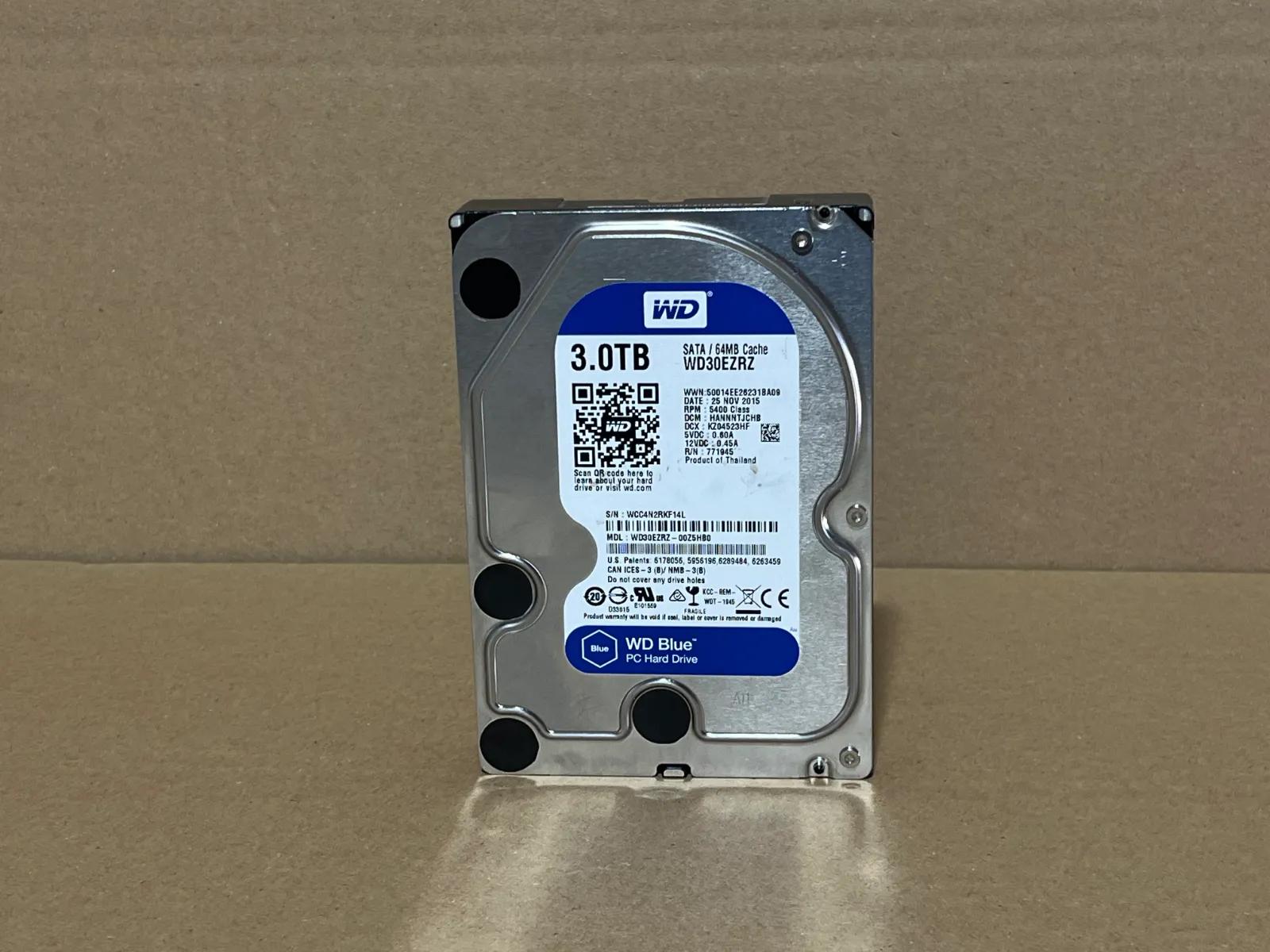 דיסק קשיח WD Blue 3.0TB SATA בגודל 3.5 אינץ לנייח או שרת