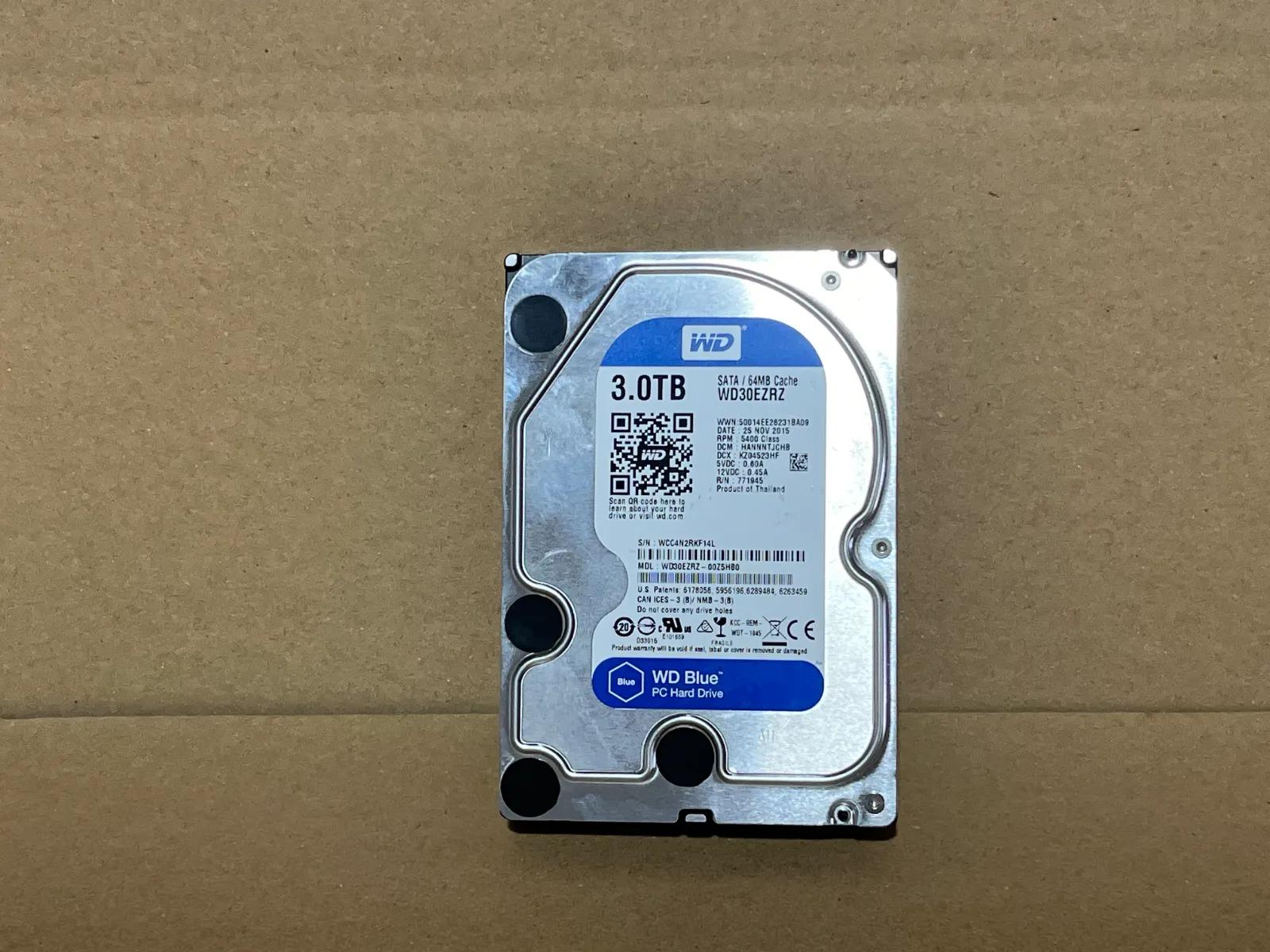 דיסק קשיח WD Blue 3.0TB SATA בגודל 3.5 אינץ לנייח או שרת