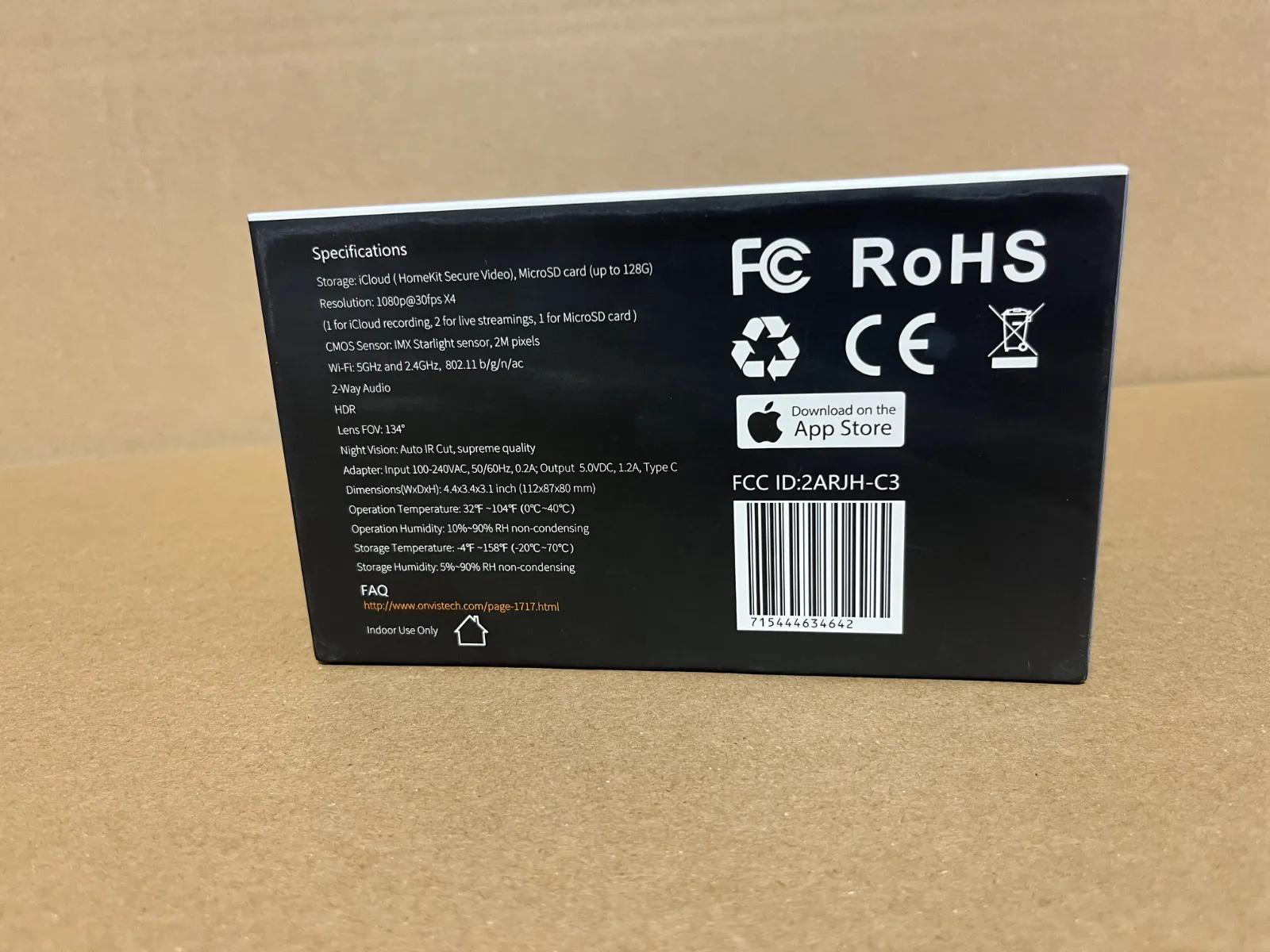 מצלמת אבטחה חכמה Onvis C3 תואמת Apple HomeKit