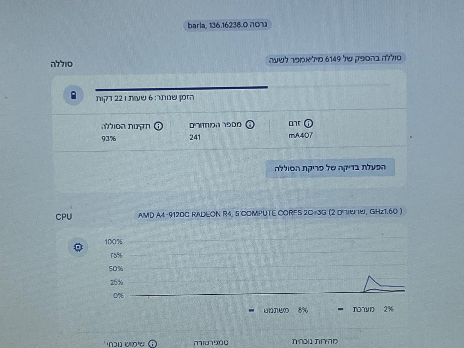 מחשב נייד HP Chromebook 11 אינץ' קומפקטי בצבע שחור