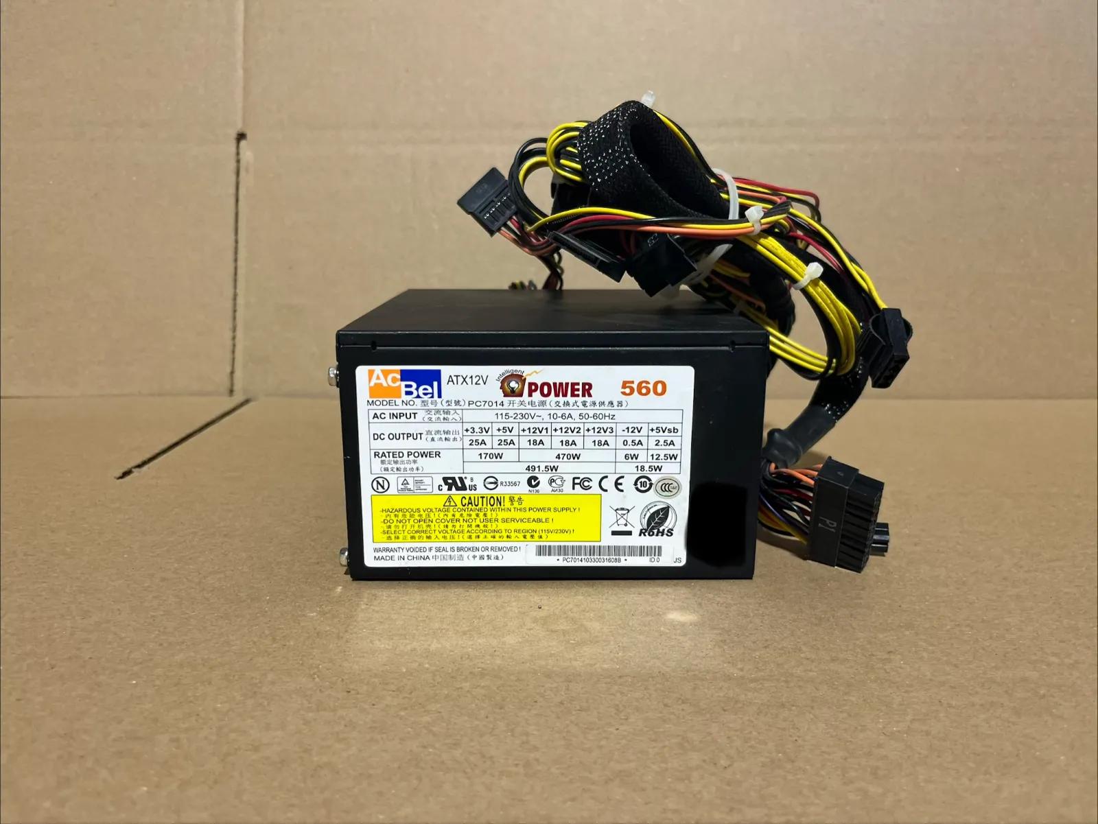 ספק כוח AcBel ATX12V Power 560 למחשב נייח